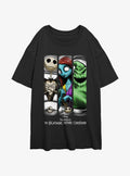 The Nightmare Before Christmas Group Grid Girls Oversized T-Shirt T-Shirt | Premium Graphic | Great Gift Idea