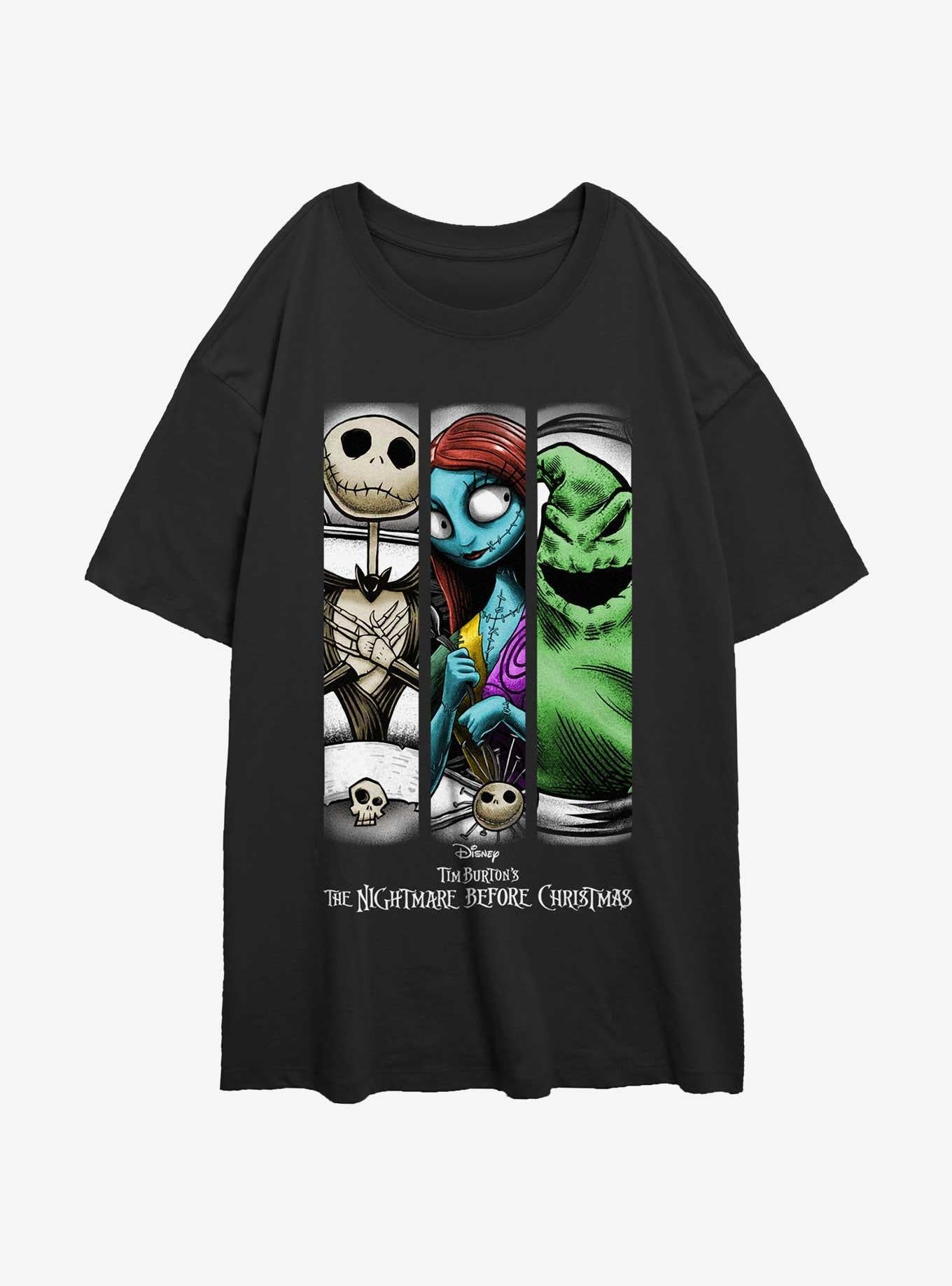 The Nightmare Before Christmas Group Grid Girls Oversized T-Shirt T-Shirt | Premium Graphic | Great Gift Idea