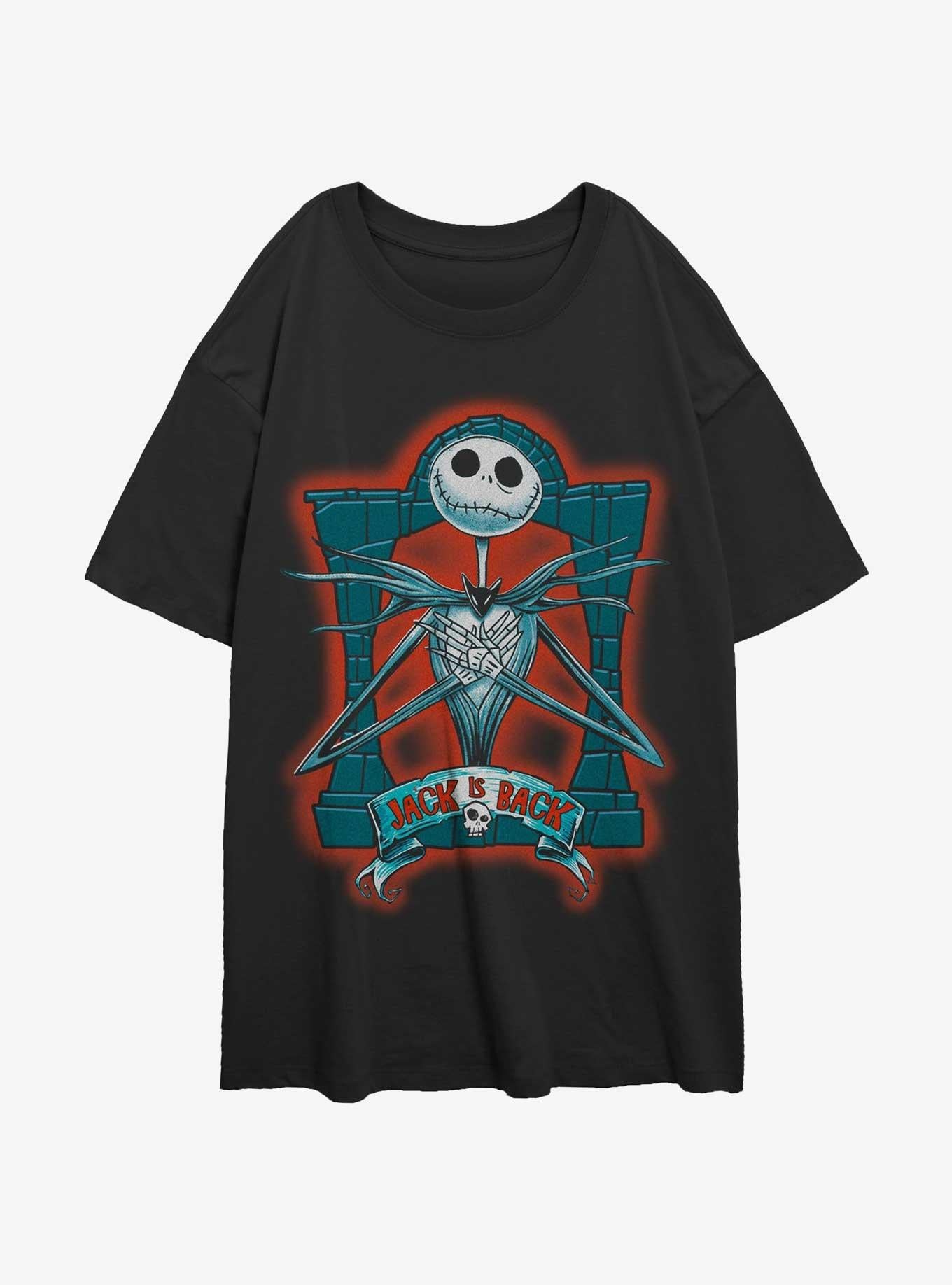 The Nightmare Before Christmas Jack Is Back Girls Oversized T-Shirt T-Shirt | Viral Style | High Demand Item