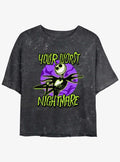 The Nightmare Before Christmas Your Worst Nightmare Girls Mineral Wash Crop T-Shirt T-Shirt | Trending Design | Must-Have Style