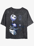 The Nightmare Before Christmas Jack Zero 30th Anniversary Girls Mineral Wash Crop T-Shirt T-Shirt | High-Quality Print | Top Pick For Fans