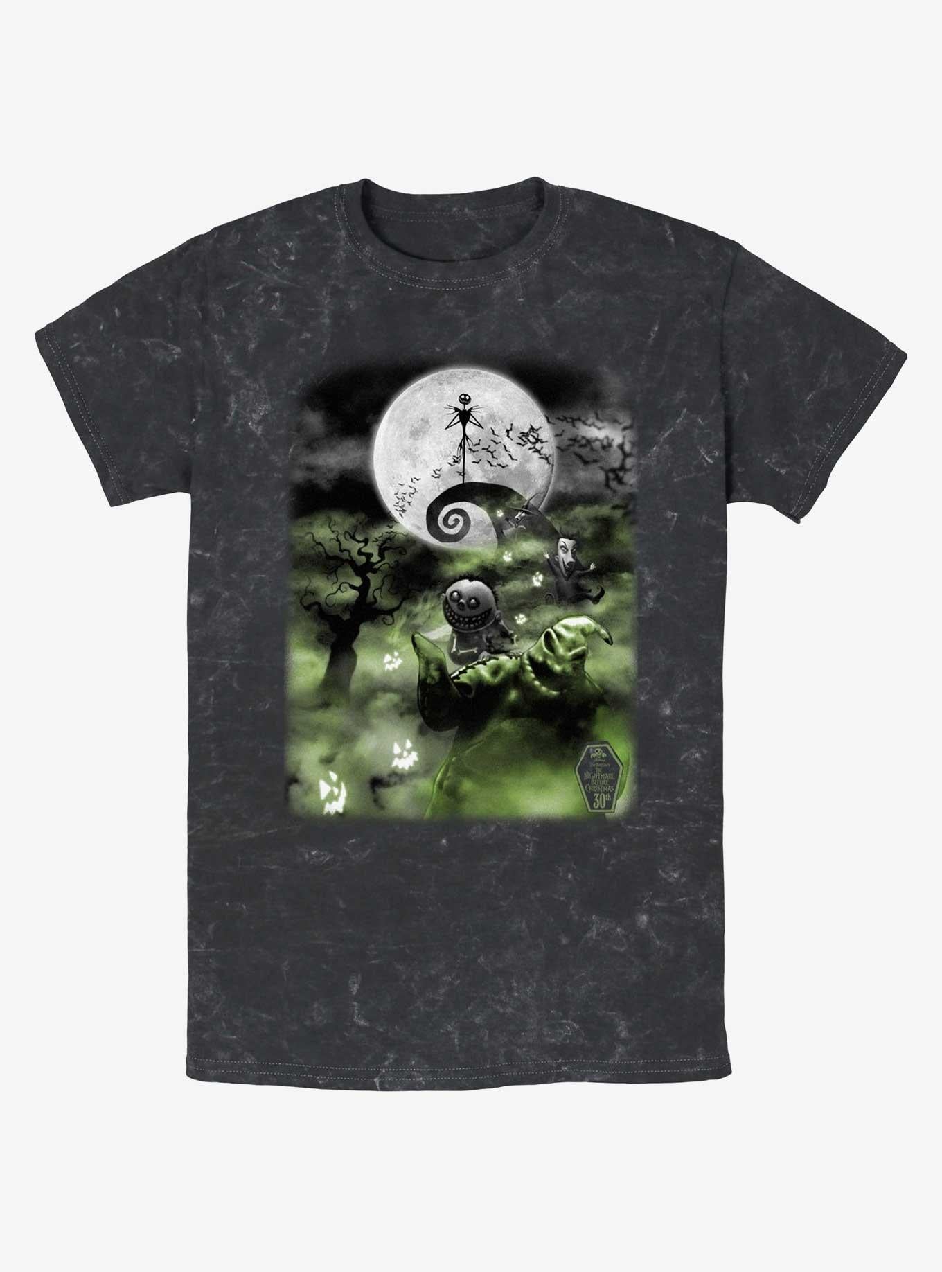 The Nightmare Before Christmas Scary Night Mineral Wash T-Shirt T-Shirt | Exclusive Edition | Trending Now