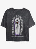 The Nightmare Before Christmas Nightmare Coffin Girls Mineral Wash Crop T-Shirt T-Shirt | Trending Design | Perfect For Daily Wear