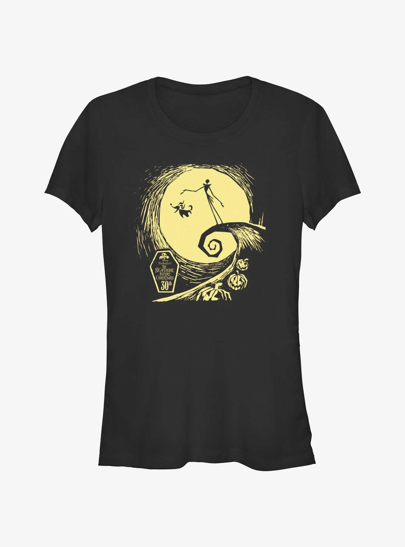The Nightmare Before Christmas 30th Anniversary Jack Zero Moon Girls T-Shirt T-Shirt | Exclusive Edition | Must-Have Style