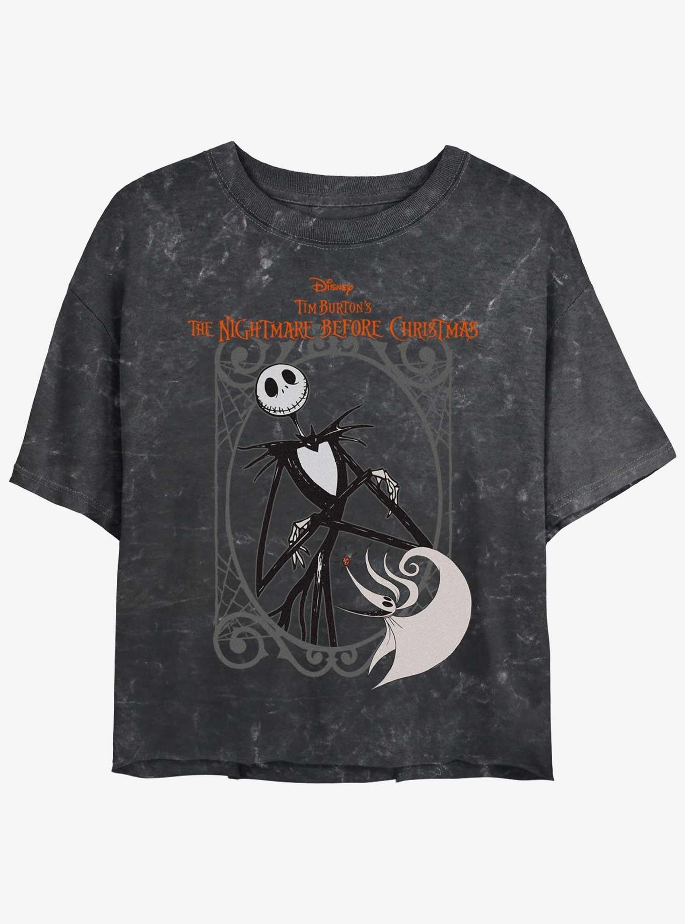 The Nightmare Before Christmas Jack Zero Frame Girls Mineral Wash Crop T-Shirt T-Shirt | Streetwear Vibe | Trending Now