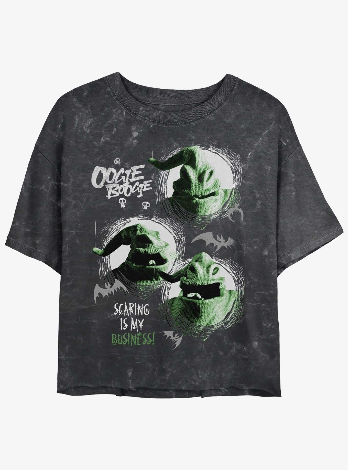 The Nightmare Before Christmas The Oogie Boogie Girls Mineral Wash Crop T-Shirt