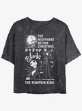 The Nightmare Before Christmas Jack Pumpkin King Girls Mineral Wash Crop T-Shirt T-Shirt | Streetwear Vibe | Perfect For Daily Wear