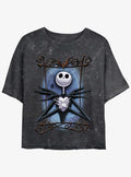 The Nightmare Before Christmas Framed Jack Girls Mineral Wash Crop T-Shirt T-Shirt | High-Quality Print | Perfect For Daily Wear