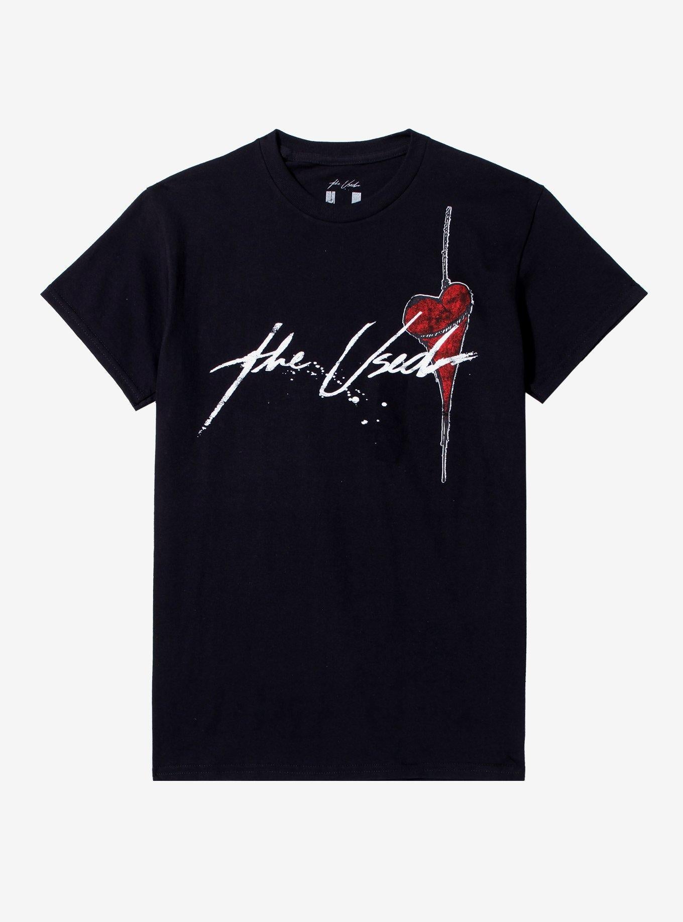 Used Love Death Heart Boyfriend Fit Girls T Shirt