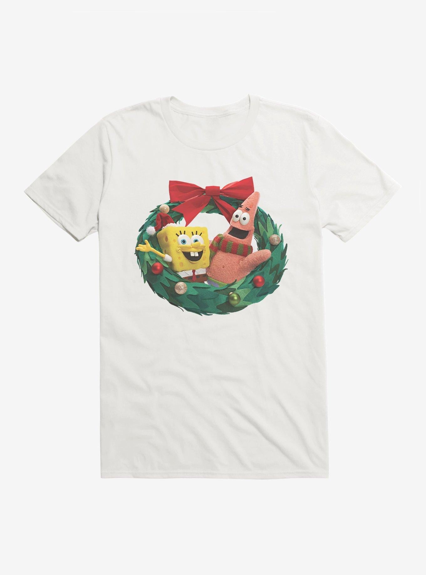 SpongeBob SquarePants Christmas Wreath T-Shirt T-Shirt | Trending Design | Top Pick For Fans