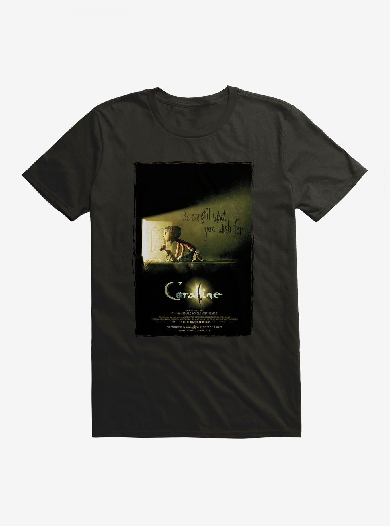 Coraline Be Careful Poster T-Shirt | Premium Unisex T-Shirt, Trending Graphic Tee