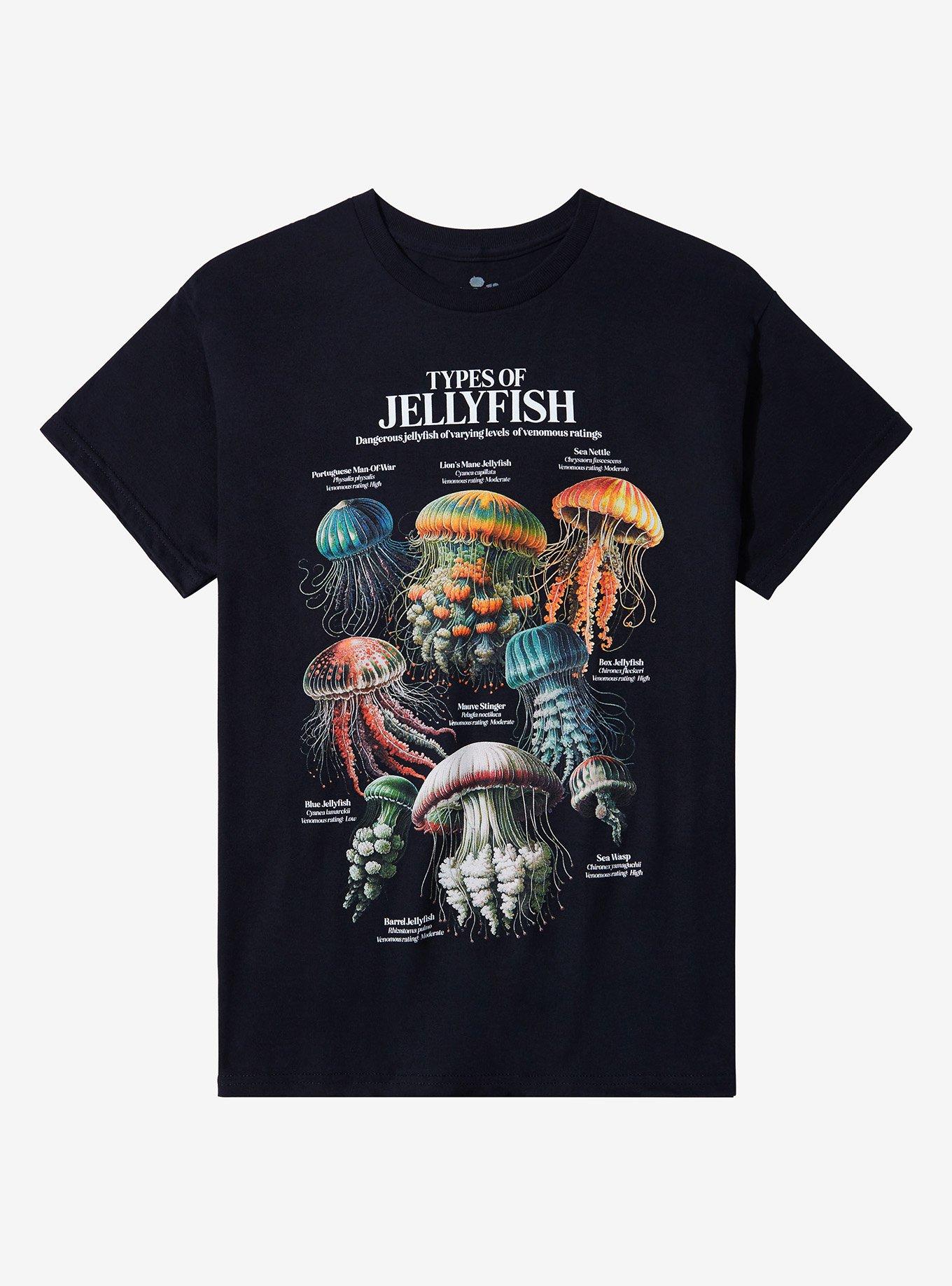 Types Of Jellyfish Infographic TShirt Graphic Tee | Graphic Tee | Unisex Shirt | Top Trending Fashion