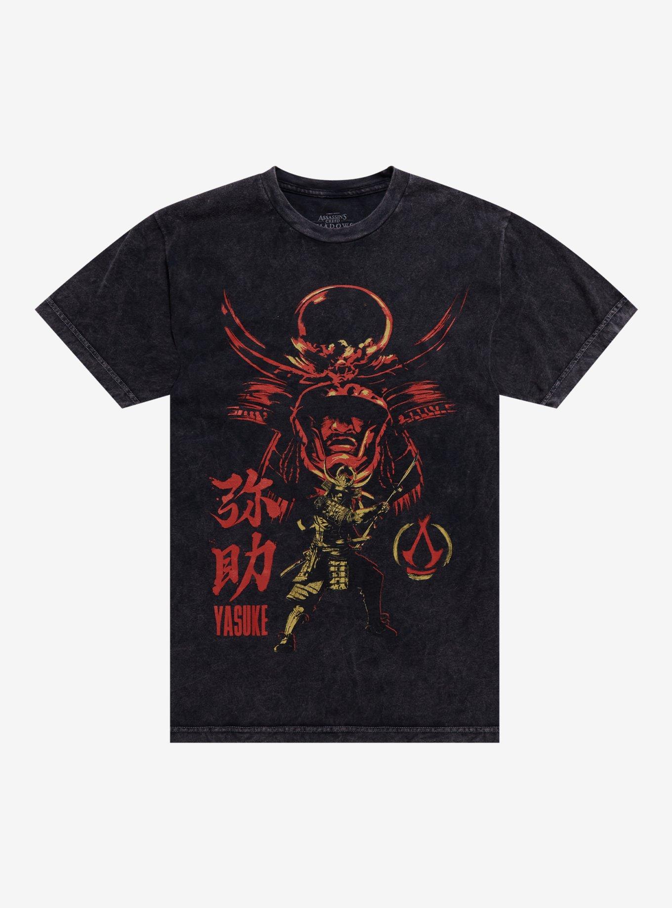 Assassins Creed Shadows Yasuke Mineral Wash TShirt Graphic Tee | Graphic Tee | Unisex Shirt | Soft Comfortable Wear