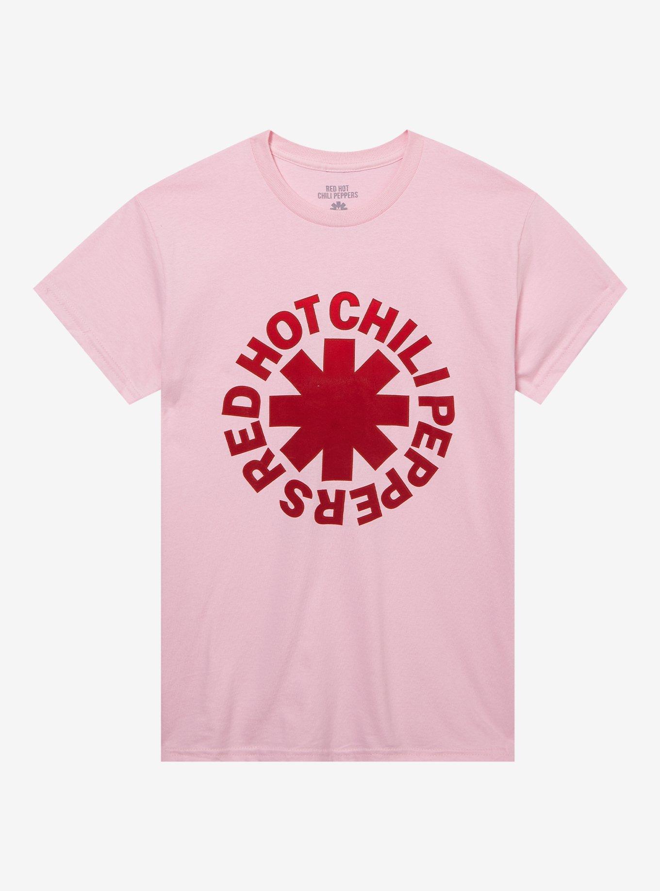 Red Hot Chili Peppers Logo Pink Boyfriend Fit Girls TShirt Graphic Tee | Graphic Tee | Unisex Shirt | Best-Selling Design