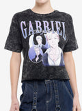The Mafia Nanny Gabriel Angelini Dark Wash Girls Crop T-Shirt T-Shirt | Bold Graphic Edition | Trending Now
