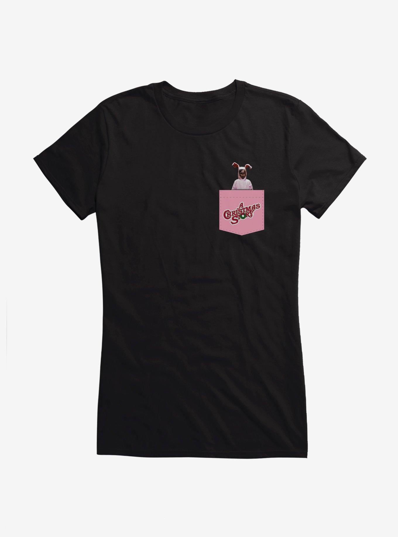 A Christmas Story Deranged Bunny Faux Pocket Girls T-Shirt T-Shirt | Best-Selling Design | Perfect For Daily Wear