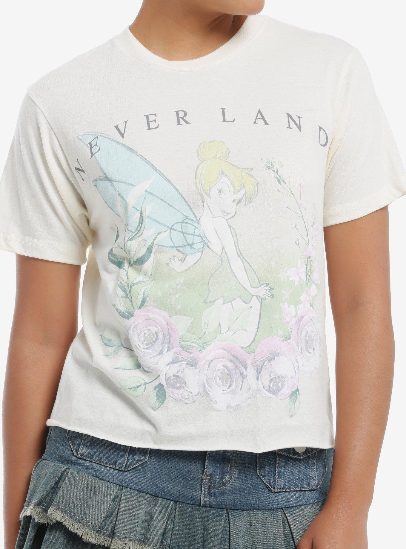 Disney Peter Pan Tinker Bell Flower Girls Crop TShirt Graphic Tee | Graphic Tee | Unisex Shirt | Premium Quality Apparel