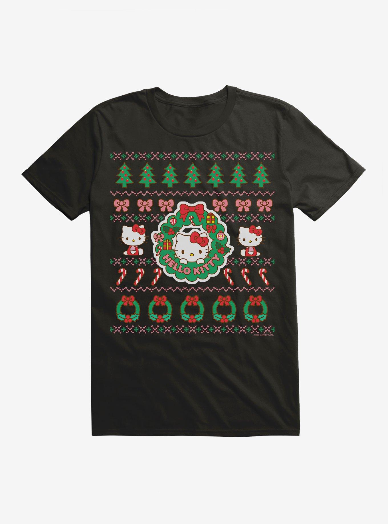 Hello Kitty Ugly Christmas Pattern T-Shirt T-Shirt | Aesthetic Graphic | Perfect For Daily Wear