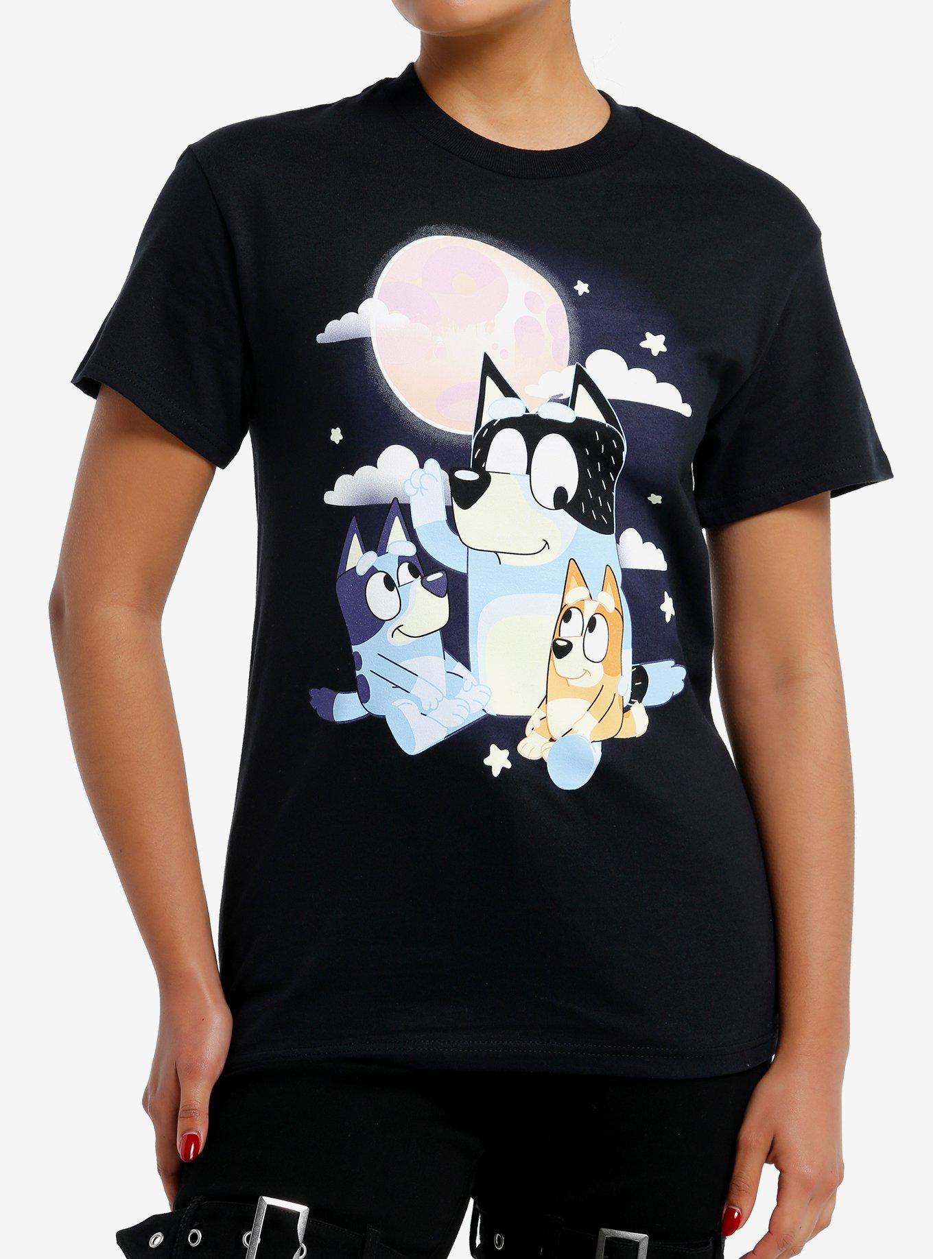 Bluey Dad Kids Moon Boyfriend Fit Girls TShirt Graphic Tee | Graphic Tee | Unisex Shirt | Top Trending Fashion
