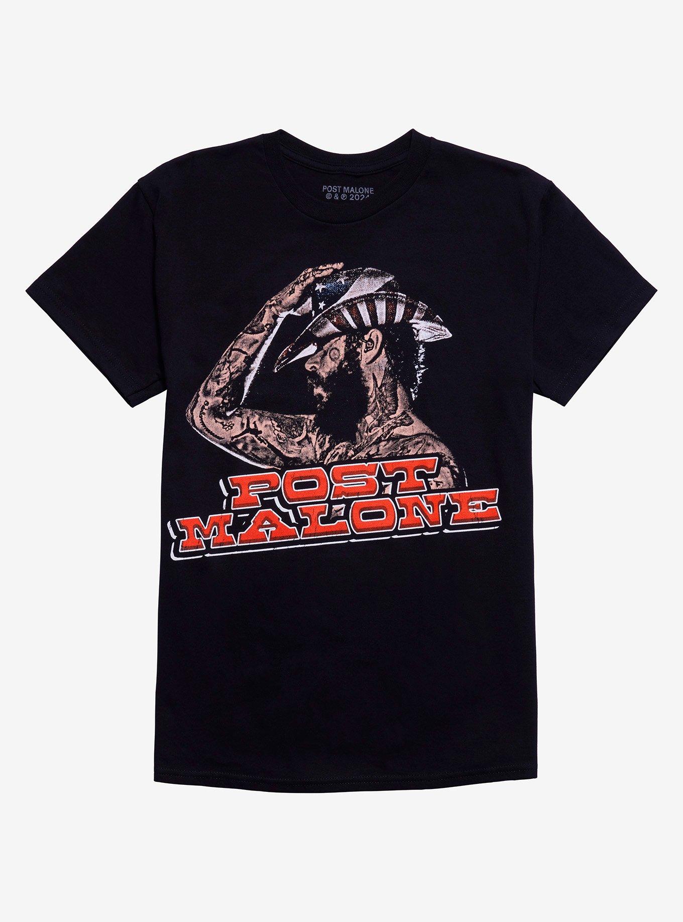 Post Malone Cowboy Hat Portrait T Shirt