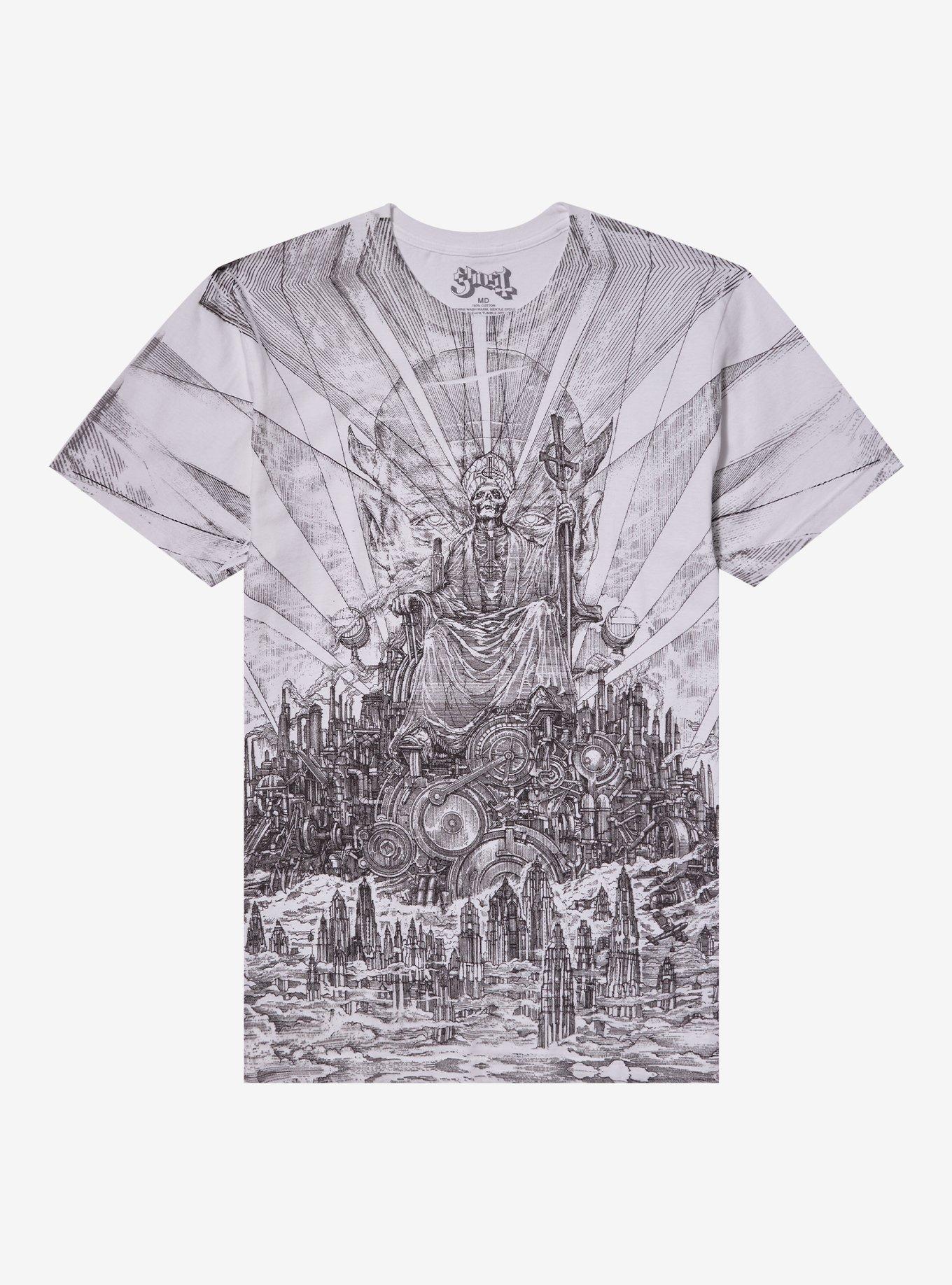 Ghost Papa Emeritus Throne Jumbo Graphic T Shirt