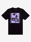 Deftones Black Lavender Flowers Relaxed Fit Girls T Shirt