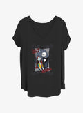 The Nightmare Before Christmas Jack & Sally Such A Scream Girls T-Shirt Plus Size