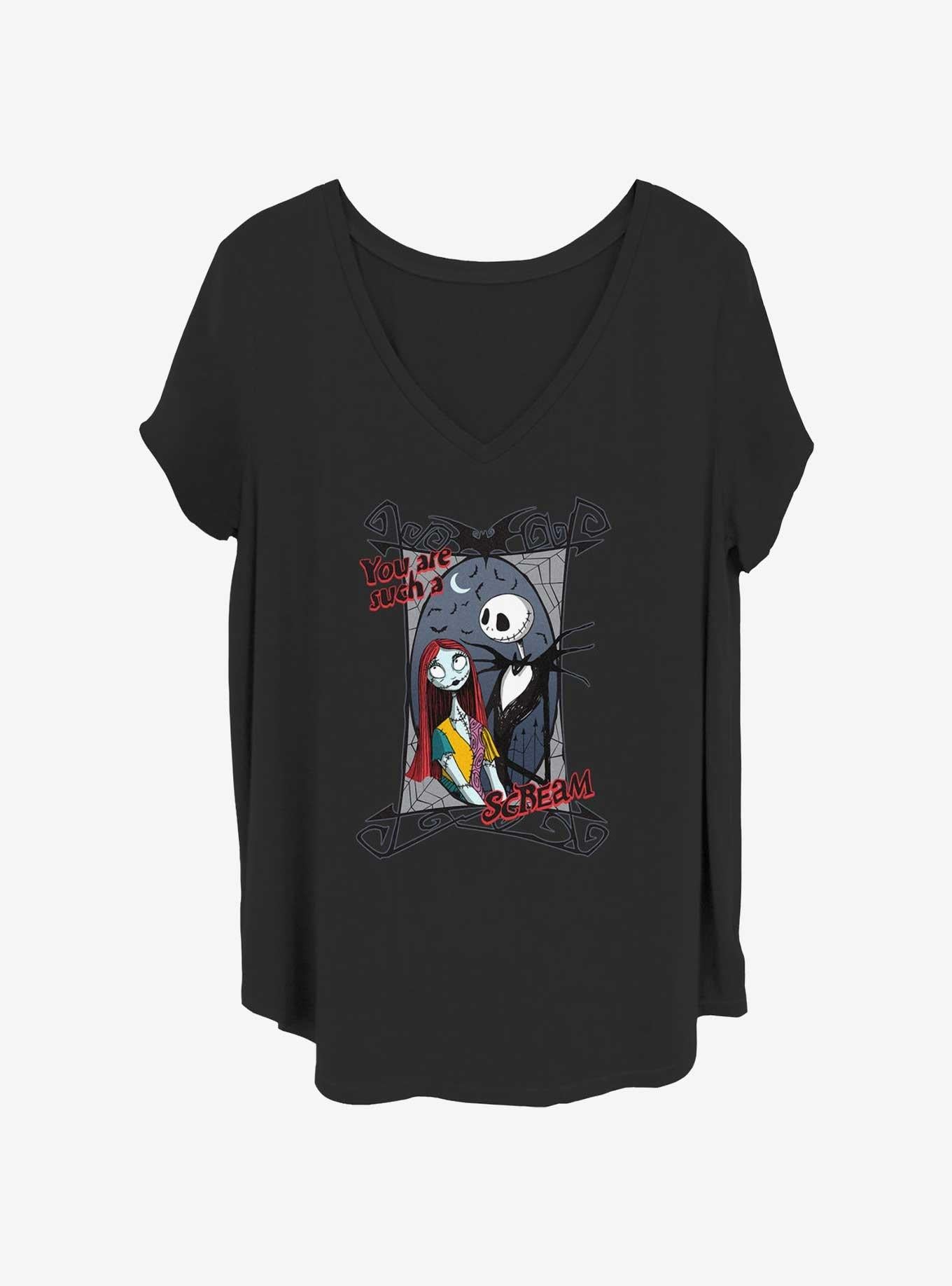 The Nightmare Before Christmas Jack & Sally Such A Scream Girls T-Shirt Plus Size