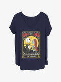 The Nightmare Before Christmas Jack & Sally The Lovers Tarot Girls T-Shirt Plus Size