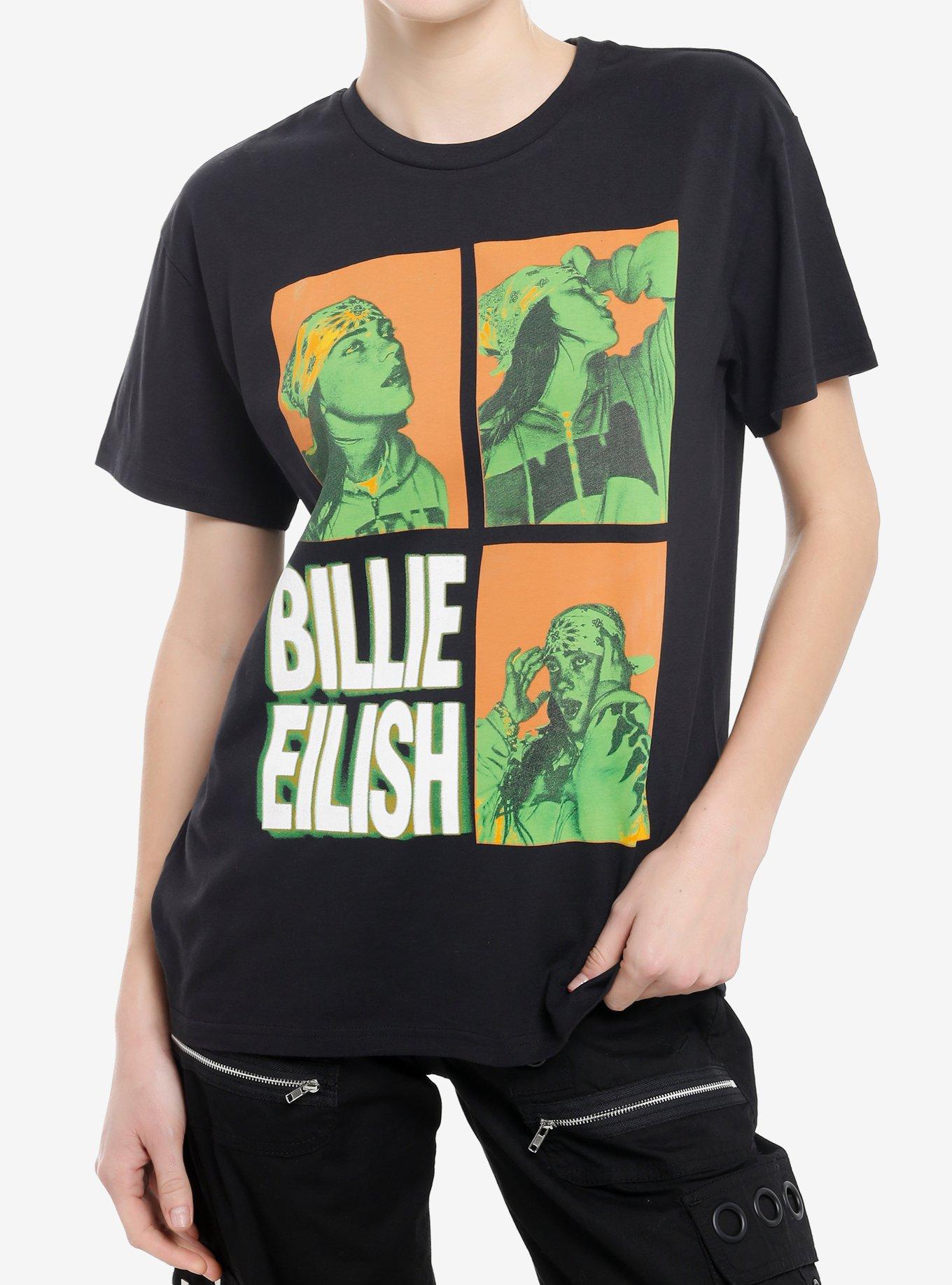Billie Eilish Bandana Portrait Grid TShirt Graphic Tee | Graphic Tee | Unisex Shirt | Premium Quality Apparel