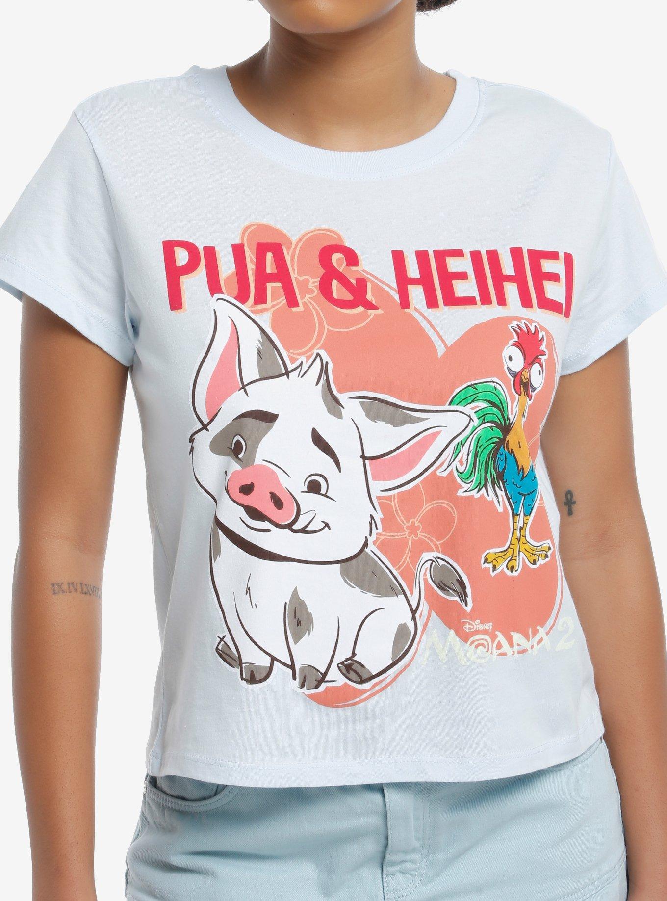 Moana 2 Pua Heihei Duo Skimmer Girls TShirt Graphic Tee | Graphic Tee | Unisex Shirt | Soft Comfortable Wear