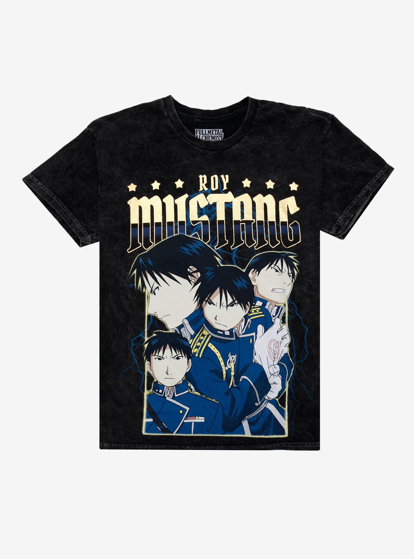 Fullmetal Alchemist Brotherhood Roy Mustang Gold Foil Dark Wash TShirt Graphic Tee | Graphic Tee | Unisex Shirt | Best-Selling Design