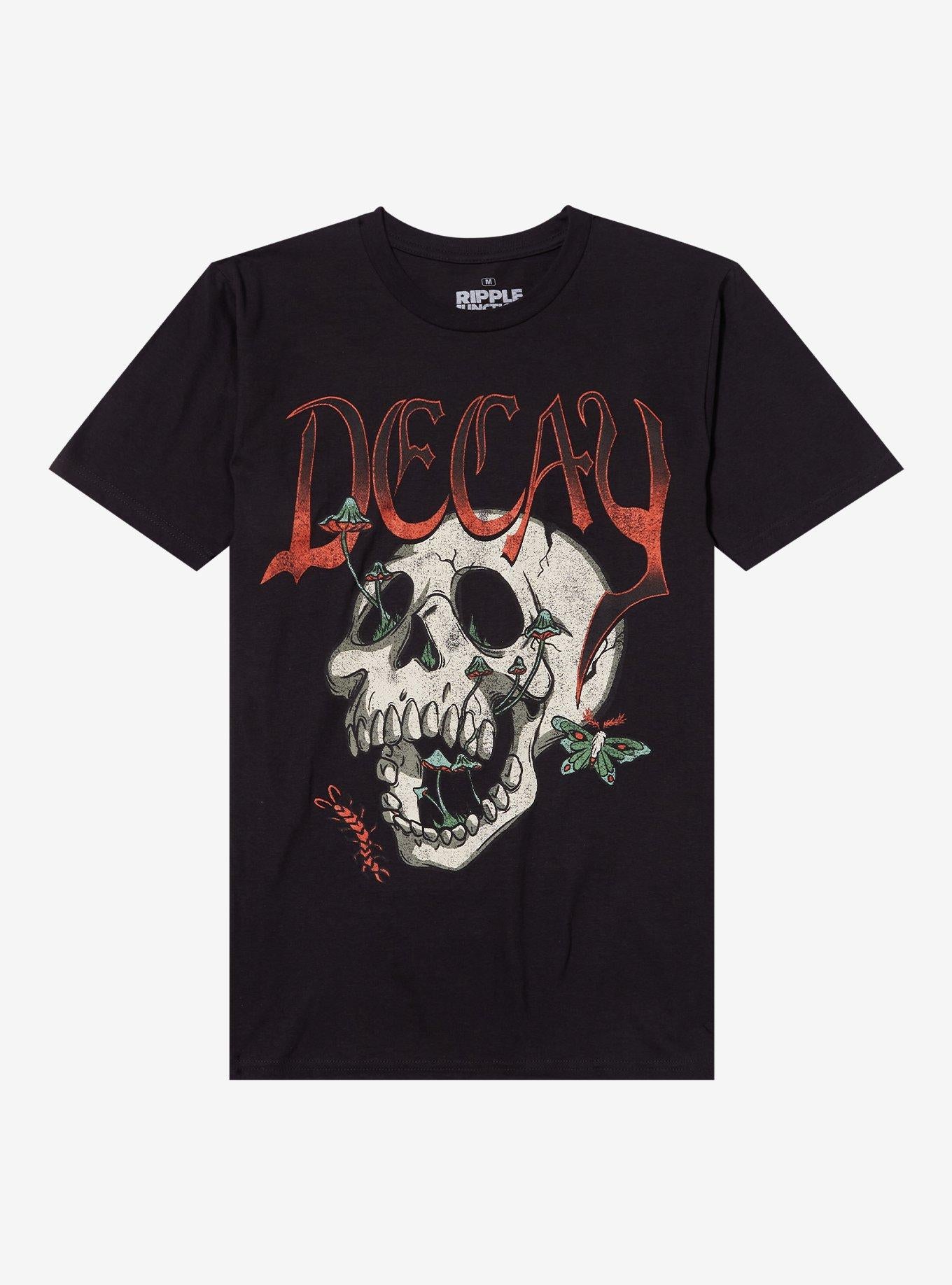 Decay Skull Mushrooms Relaxed Fit Girls T-Shirt T-Shirt | Top Trending Artwork | Perfect For Daily Wear