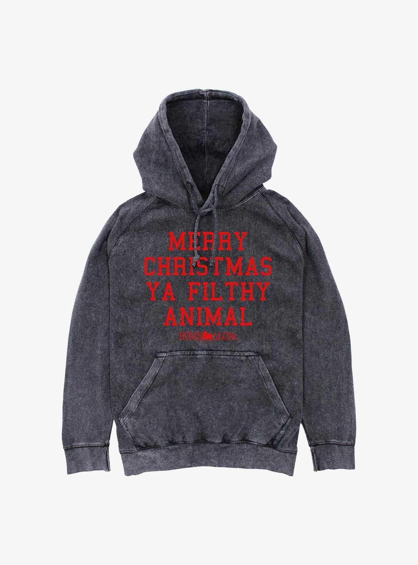 Home Alone Merry Christmas Ya Filthy Animal Mineral Wash Hoodie