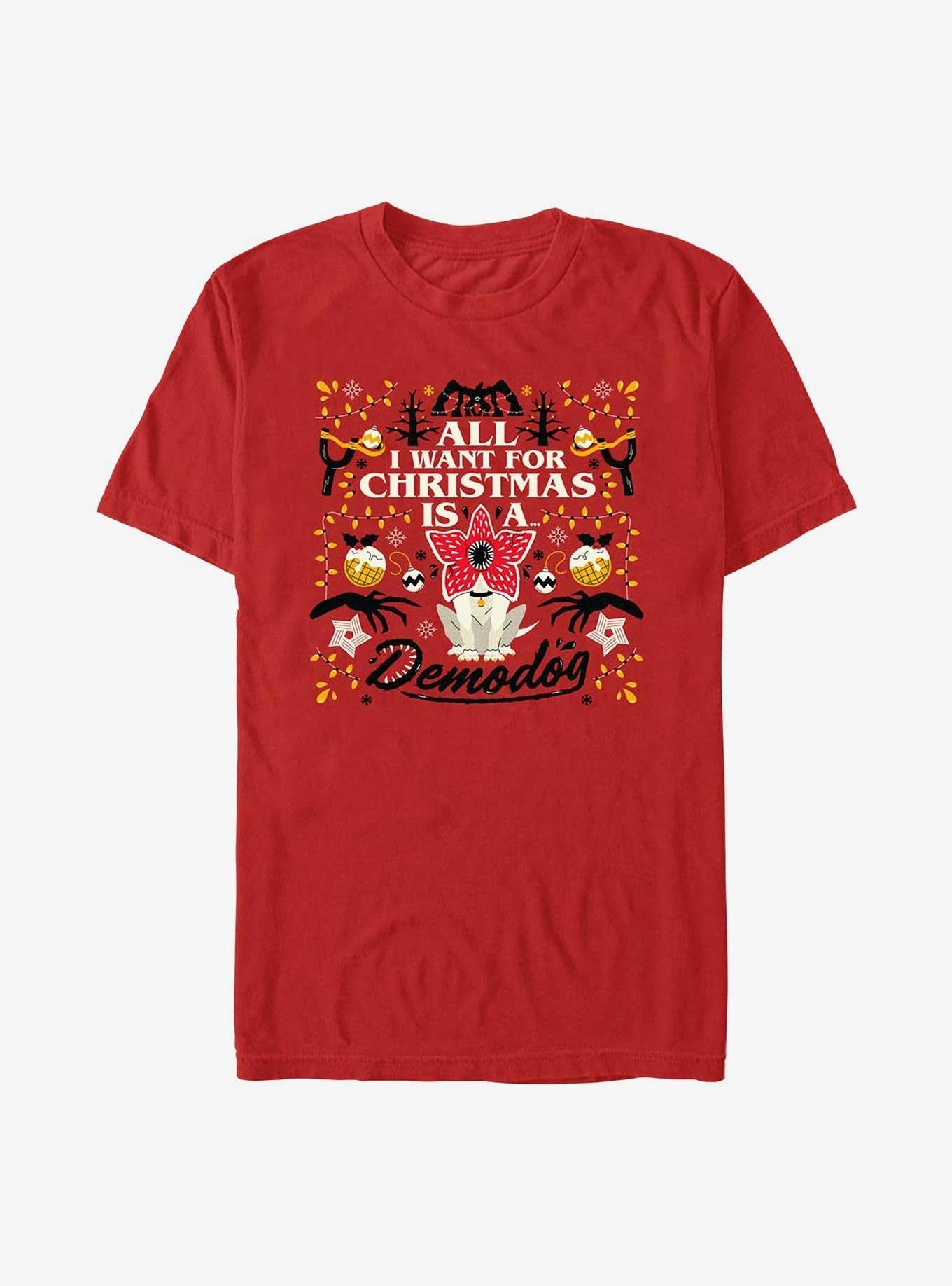 Stranger Things Christmas Demodog T-Shirt T-Shirt | Trending Design | Great Gift Idea