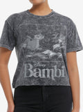 Disney Bambi Portrait Grey TieDye Girls Skimmer TShirt Graphic Tee | Graphic Tee | Unisex Shirt | Perfect Gift for Fans