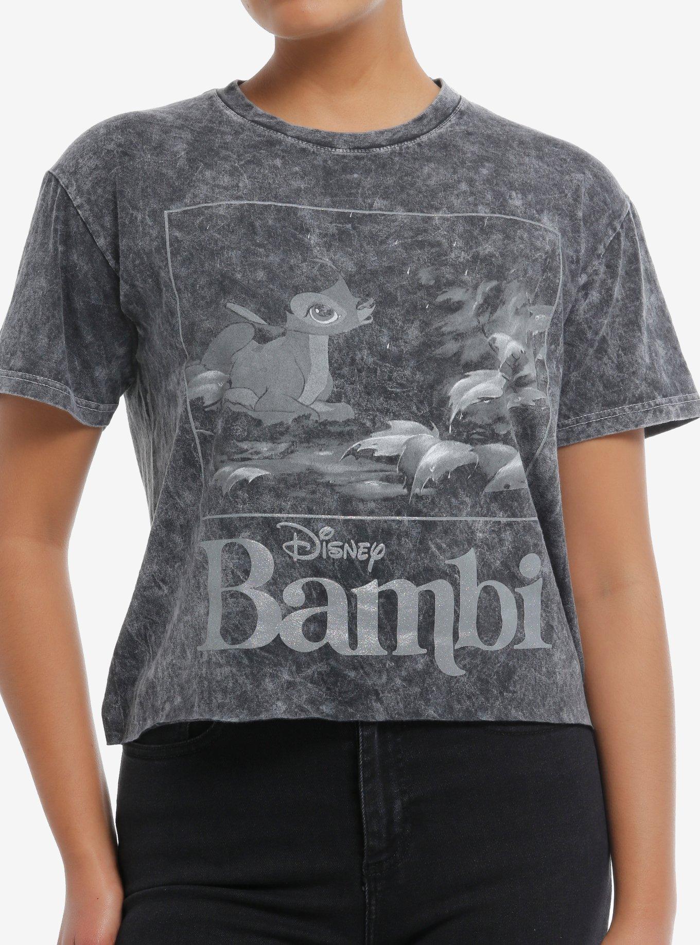Disney Bambi Portrait Grey TieDye Girls Skimmer TShirt Graphic Tee | Graphic Tee | Unisex Shirt | Perfect Gift for Fans