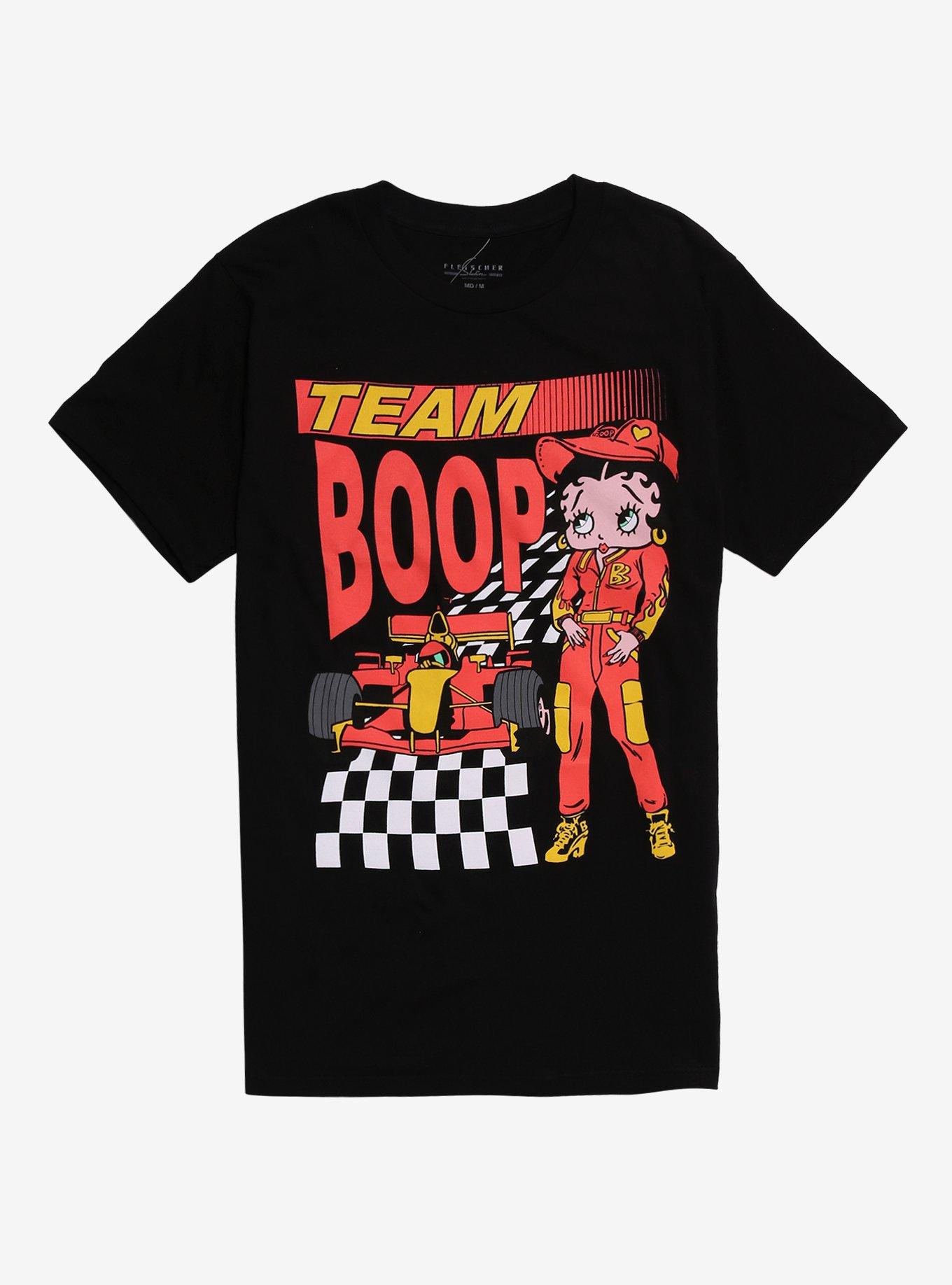 Betty Boop Racing Boyfriend Fit Girls TShirt Graphic Tee | Graphic Tee | Unisex Shirt | Soft Comfortable Wear