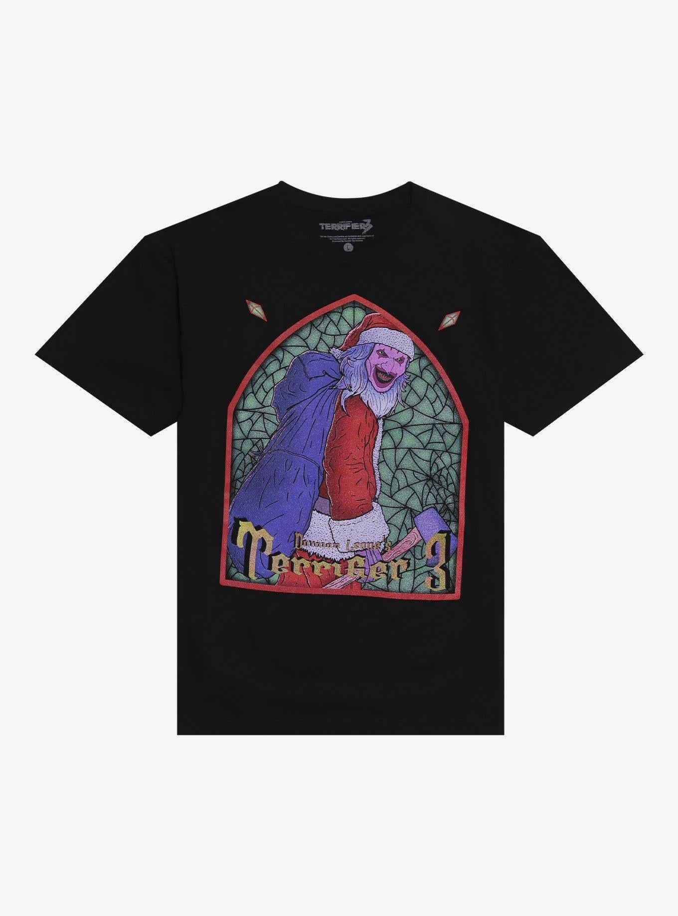 Terrifier Art The Clown Santa Stained Glass T-Shirt By Sketch Scythe T-Shirt | Trending Streetwear Style | Perfect For Daily Wear