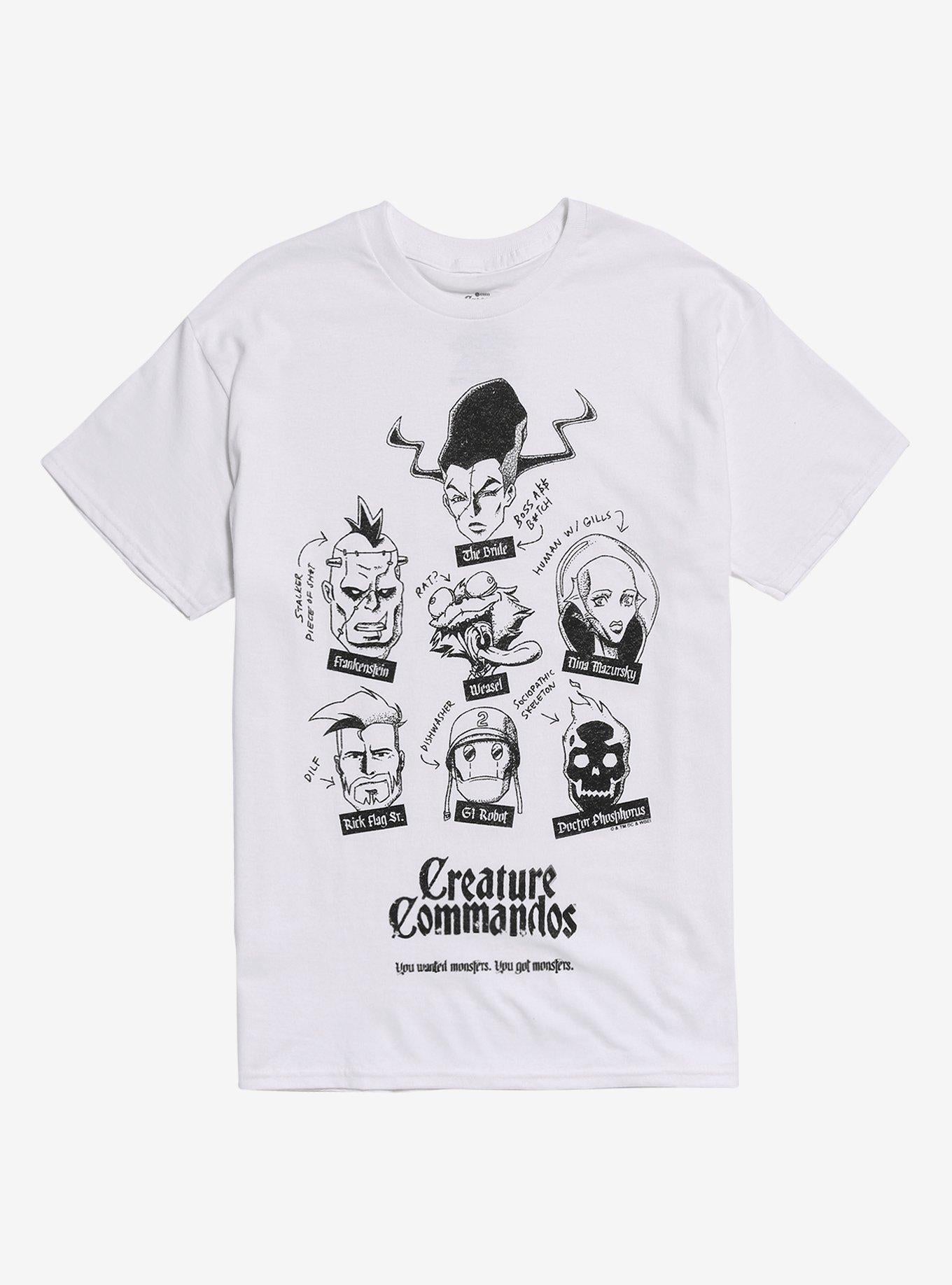 DC Comics Creature Commandos Character Heads TShirt Graphic Tee | Graphic Tee | Unisex Shirt | Best-Selling Design