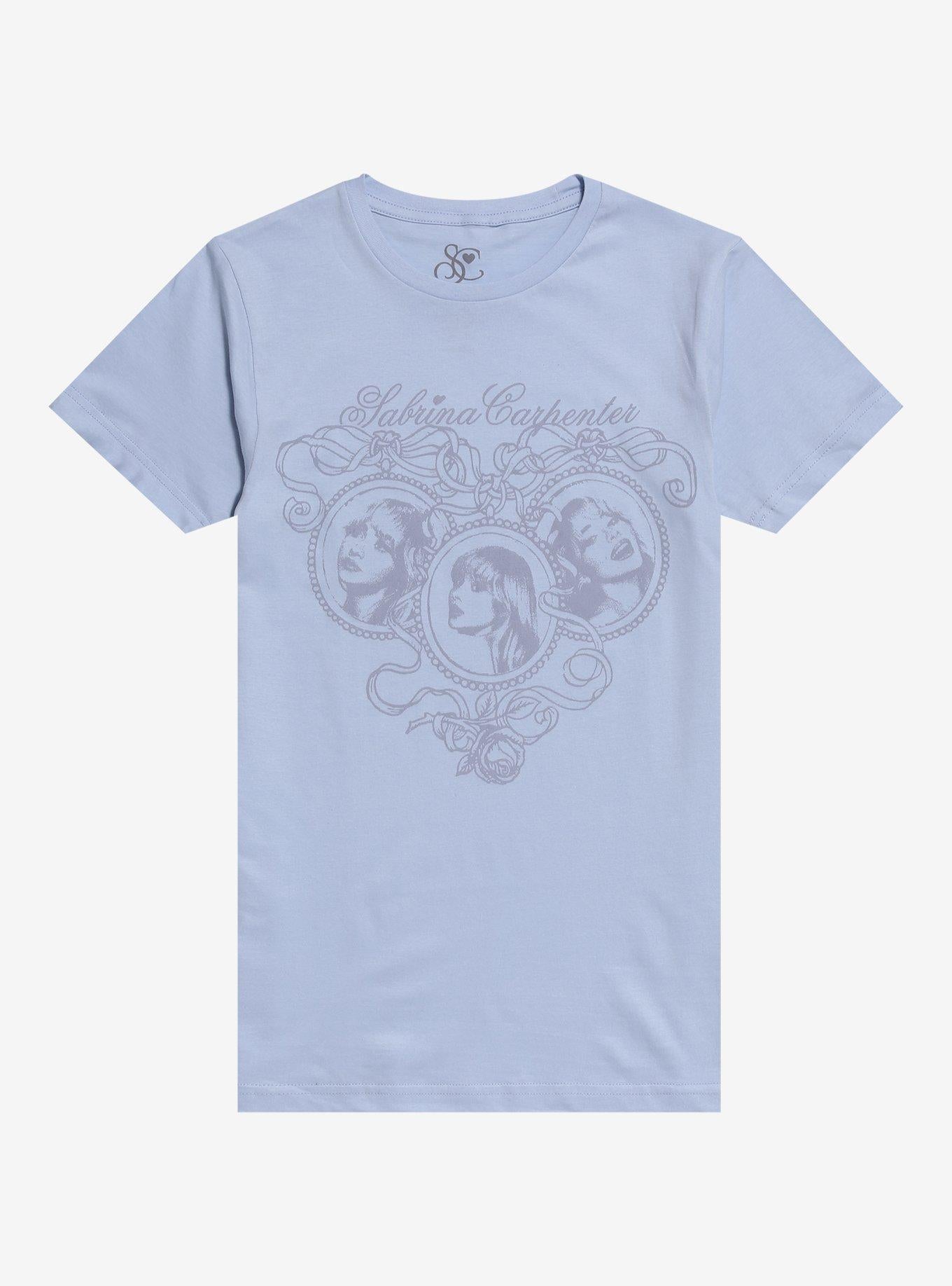 Sabrina Carpenter Ribbon Frame Boyfriend Fit Girls T-Shirt