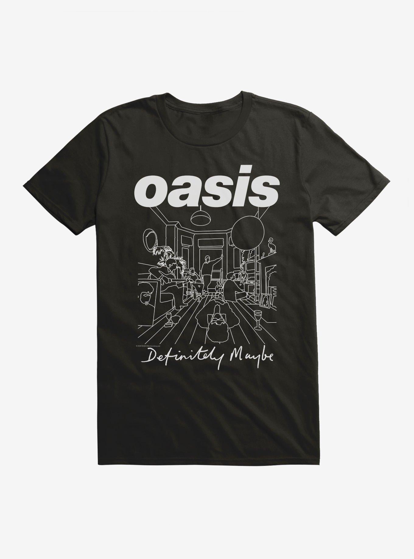 Oasis Definitely Maybe Line Drawing T-Shirt T-Shirt | Streetwear Vibe | Great Gift Idea