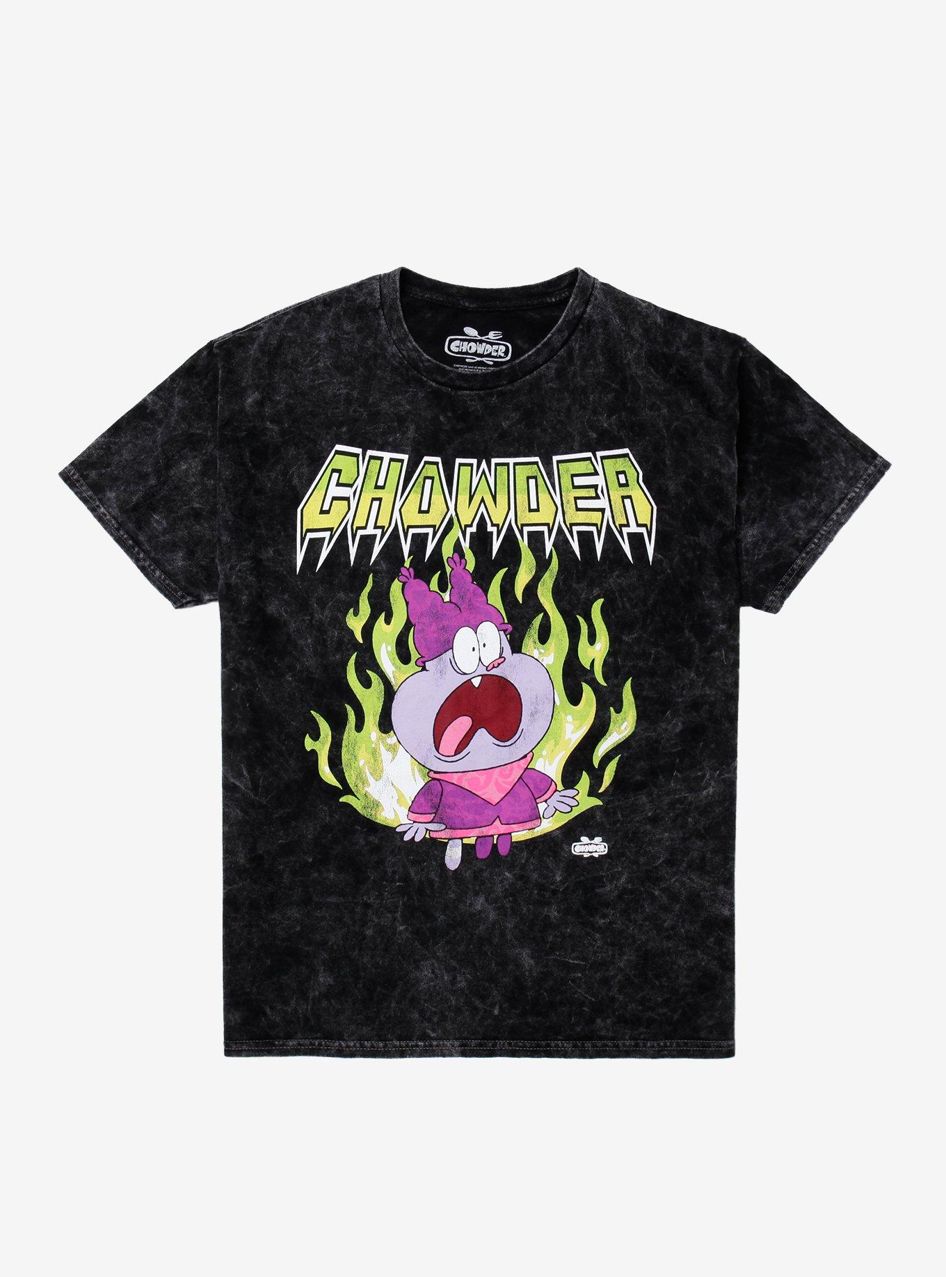Chowder Metal Flames Mineral Wash TShirt Graphic Tee | Graphic Tee | Unisex Shirt | High-Quality Print