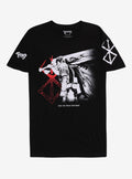 Berserk Guts Red White Print T Shirt