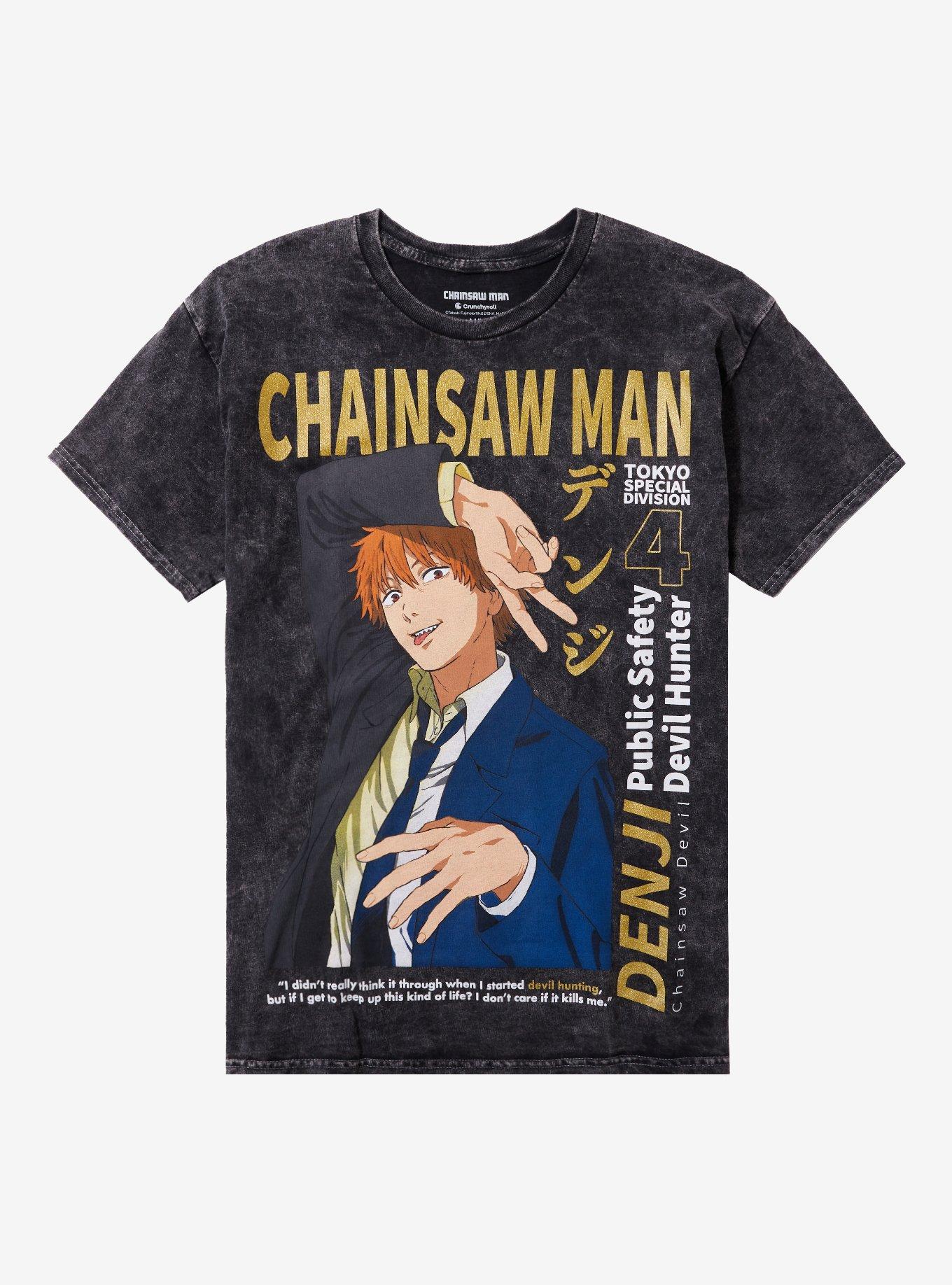 Chainsaw Man Denji Magazine Cover Dark Wash TShirt Graphic Tee | Graphic Tee | Unisex Shirt | Best-Selling Design