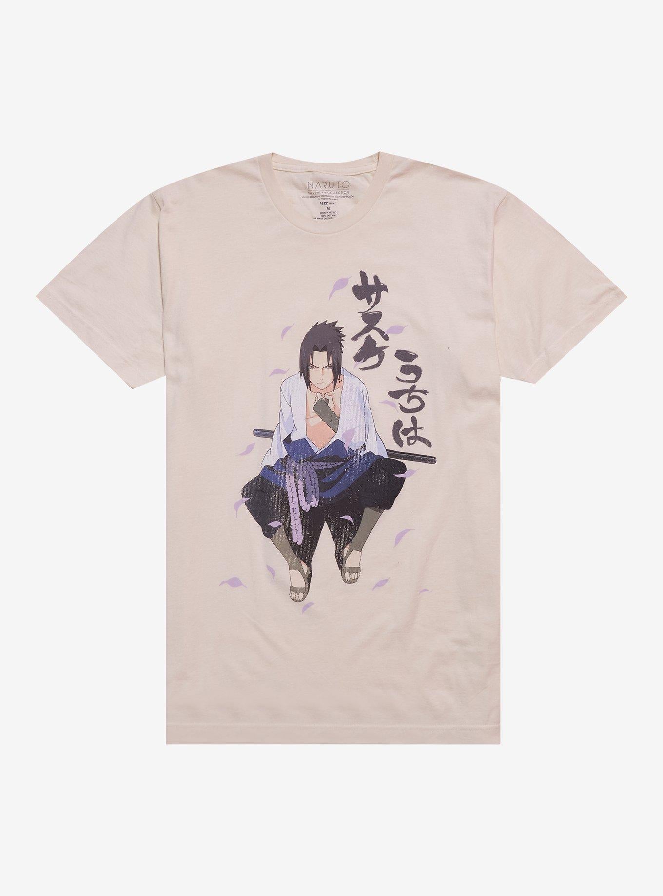 Naruto Shippuden Sasuke Purple Leaves T-Shirt T-Shirt | Bold Graphic Edition | High Demand Item