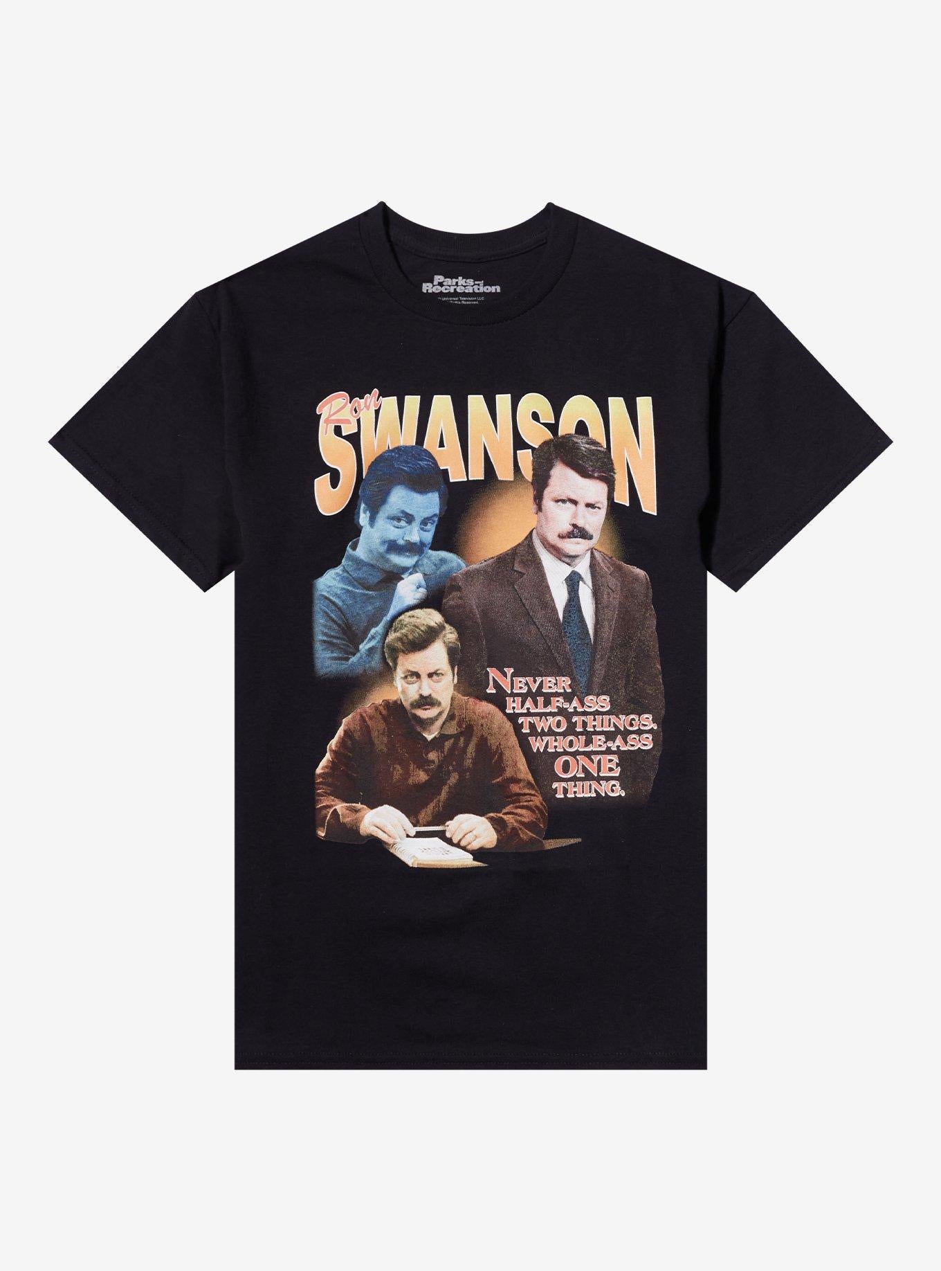 Parks And Recreation Ron Collage TShirt Graphic Tee | Graphic Tee | Unisex Shirt | High-Quality Print