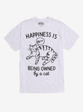 Happiness Cat Boyfriend Fit Girls T Shirt