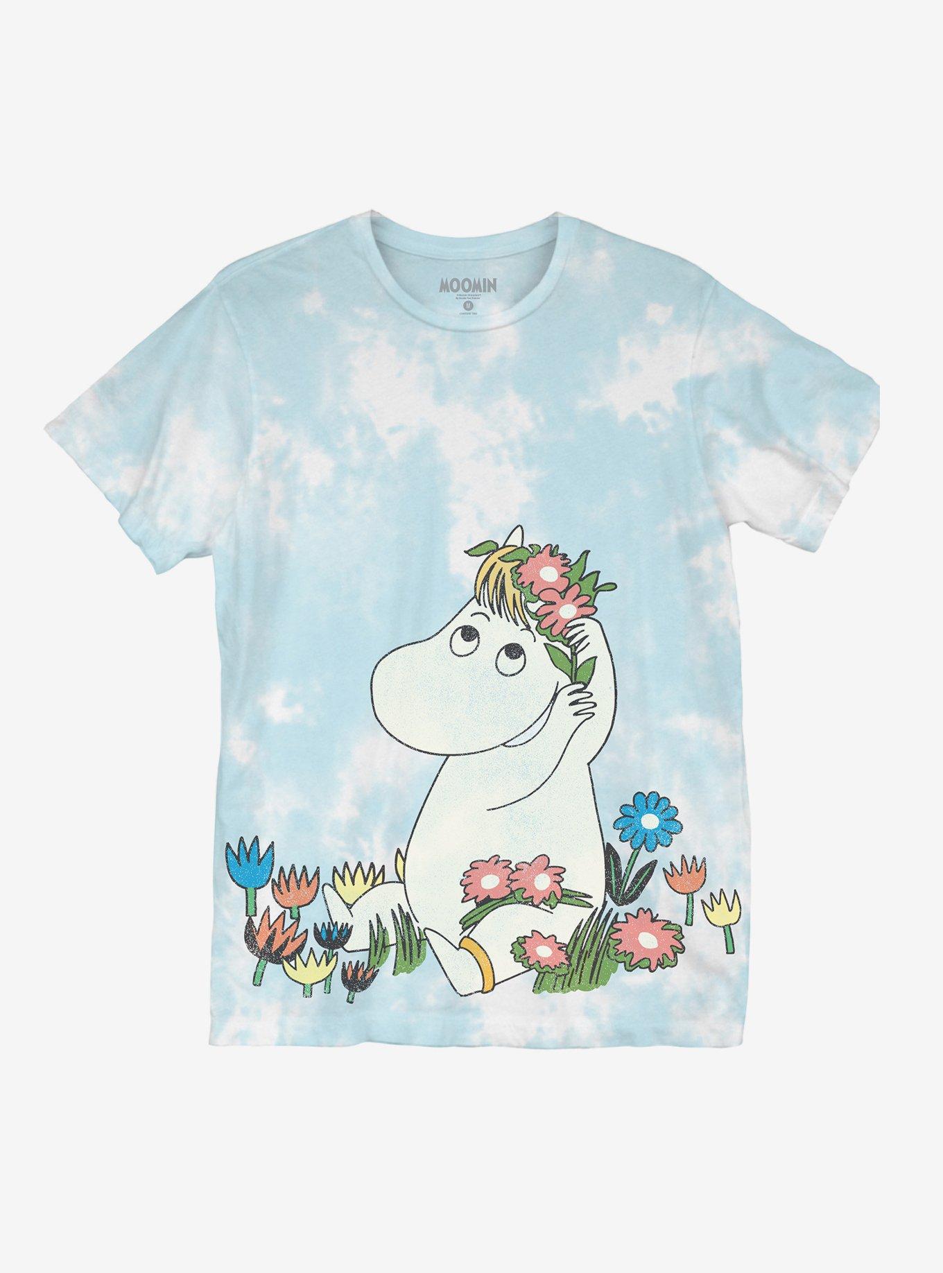 Moomin Sitting TieDye Boyfriend Fit Girls TShirt Graphic Tee | Graphic Tee | Unisex Shirt | Comfortable Daily Wear
