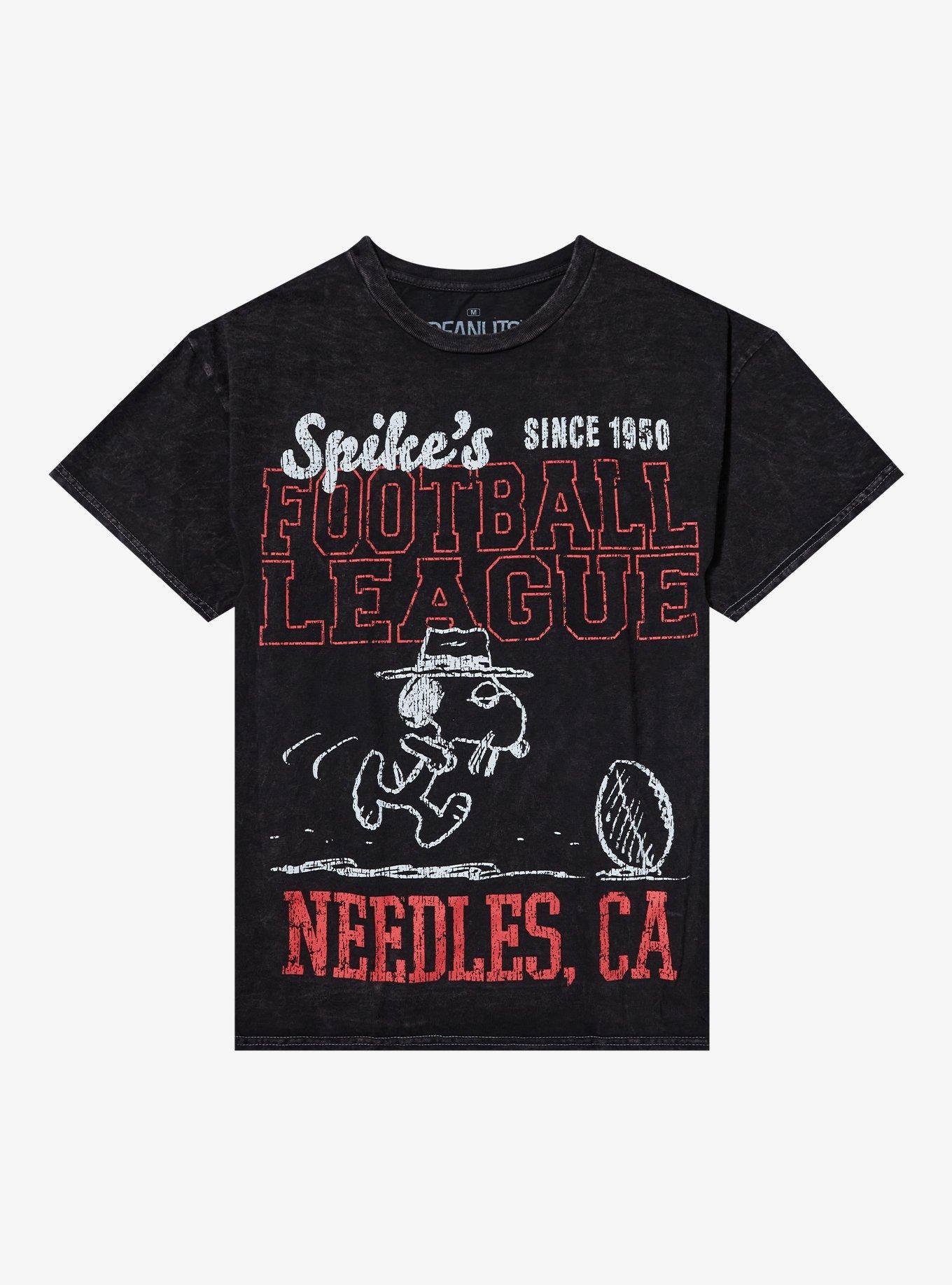 Peanuts Spike Football League Dark Wash TShirt Graphic Tee | Graphic Tee | Unisex Shirt | Comfortable Daily Wear